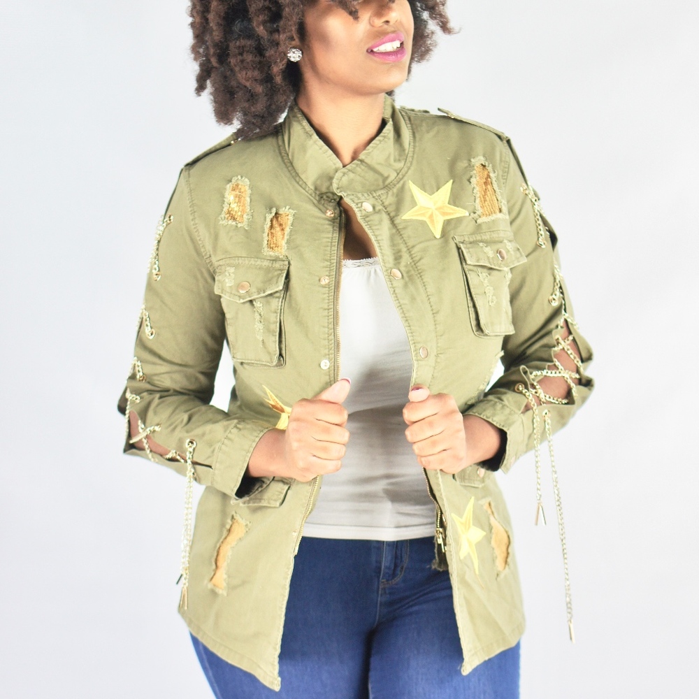 Green Patch Jacket